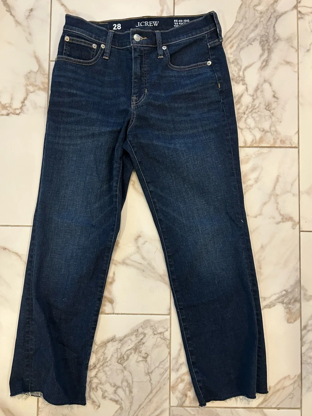 JCrew Blue Jeans Size 28 '03 Kick Out Crop EUC
